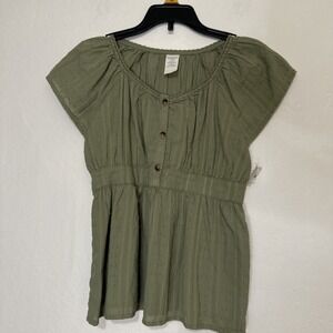 Thereabouts Girls Green Blouse Top‎ Size Large (14) NWT